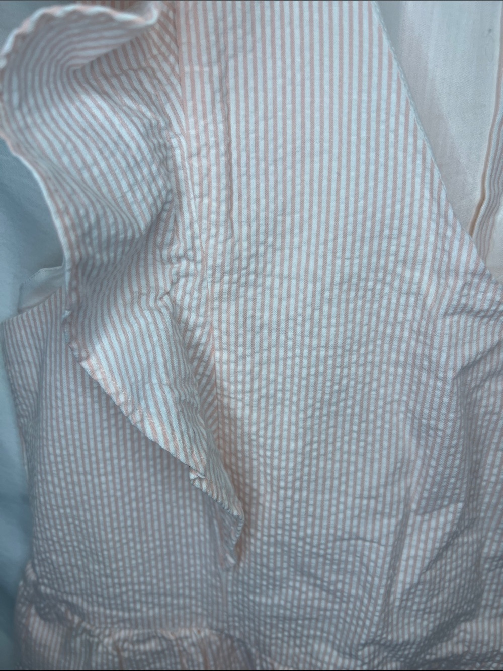 Hope & Henry Blush Pink Midi Dress with Ruffle Shoulders - Picture 4 of 13